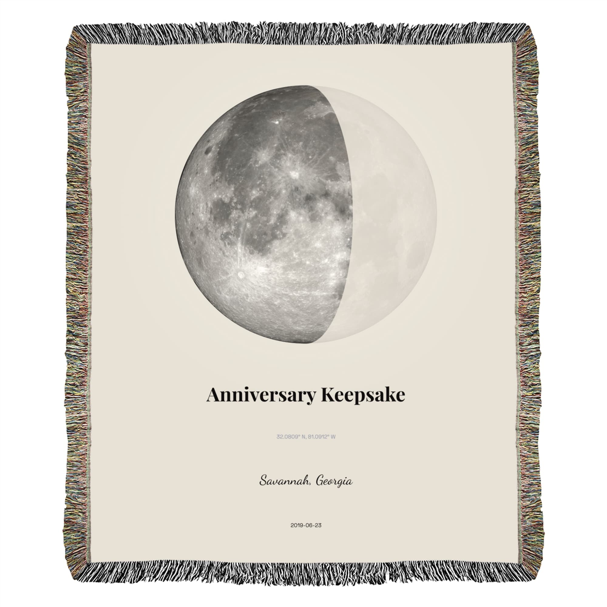 Anniversary Keepsake on throw