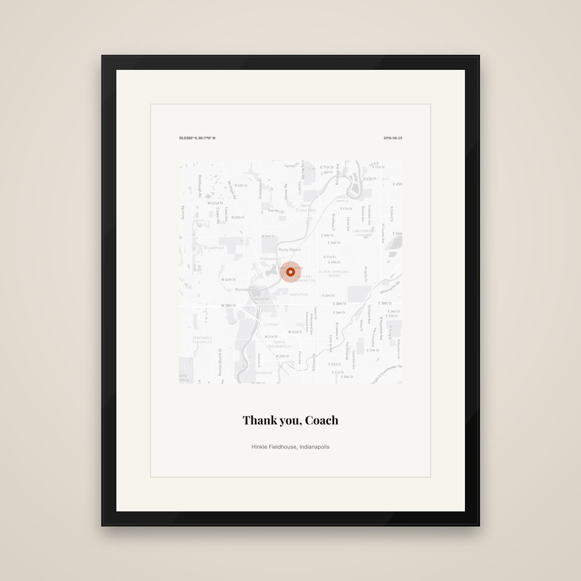 Coach Appreciation Print on framed print