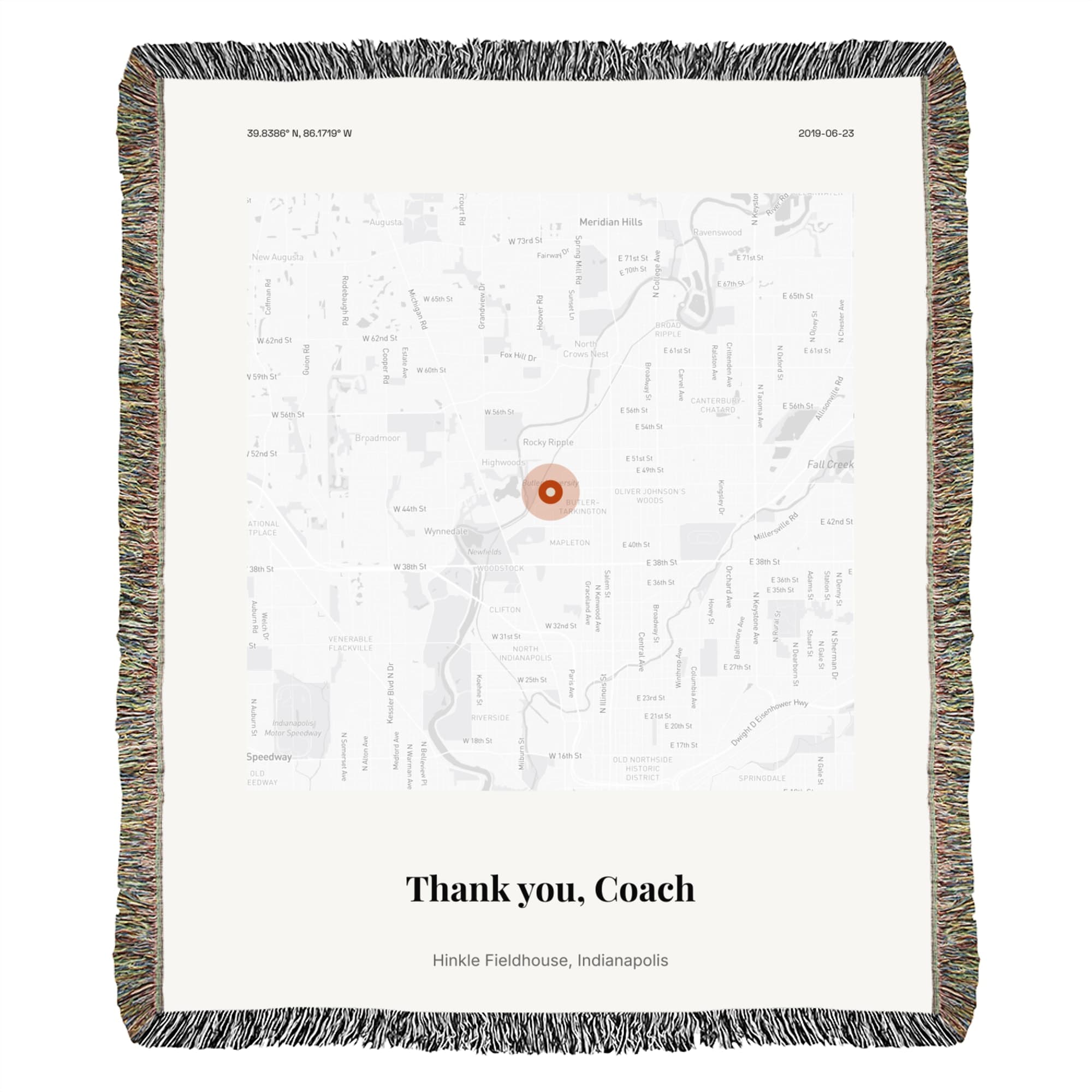 Coach Appreciation Print on throw