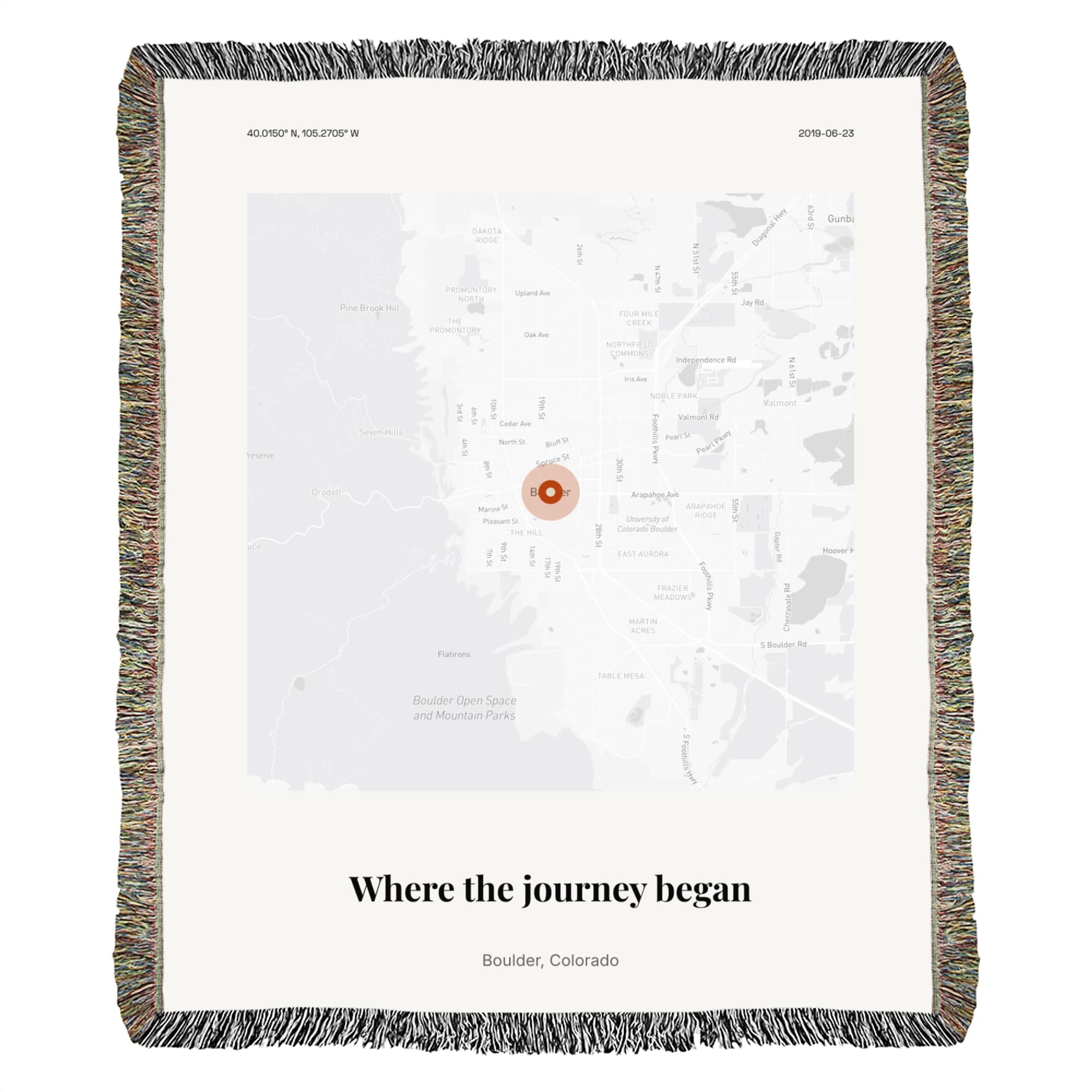 Campus Map Graduation on throw