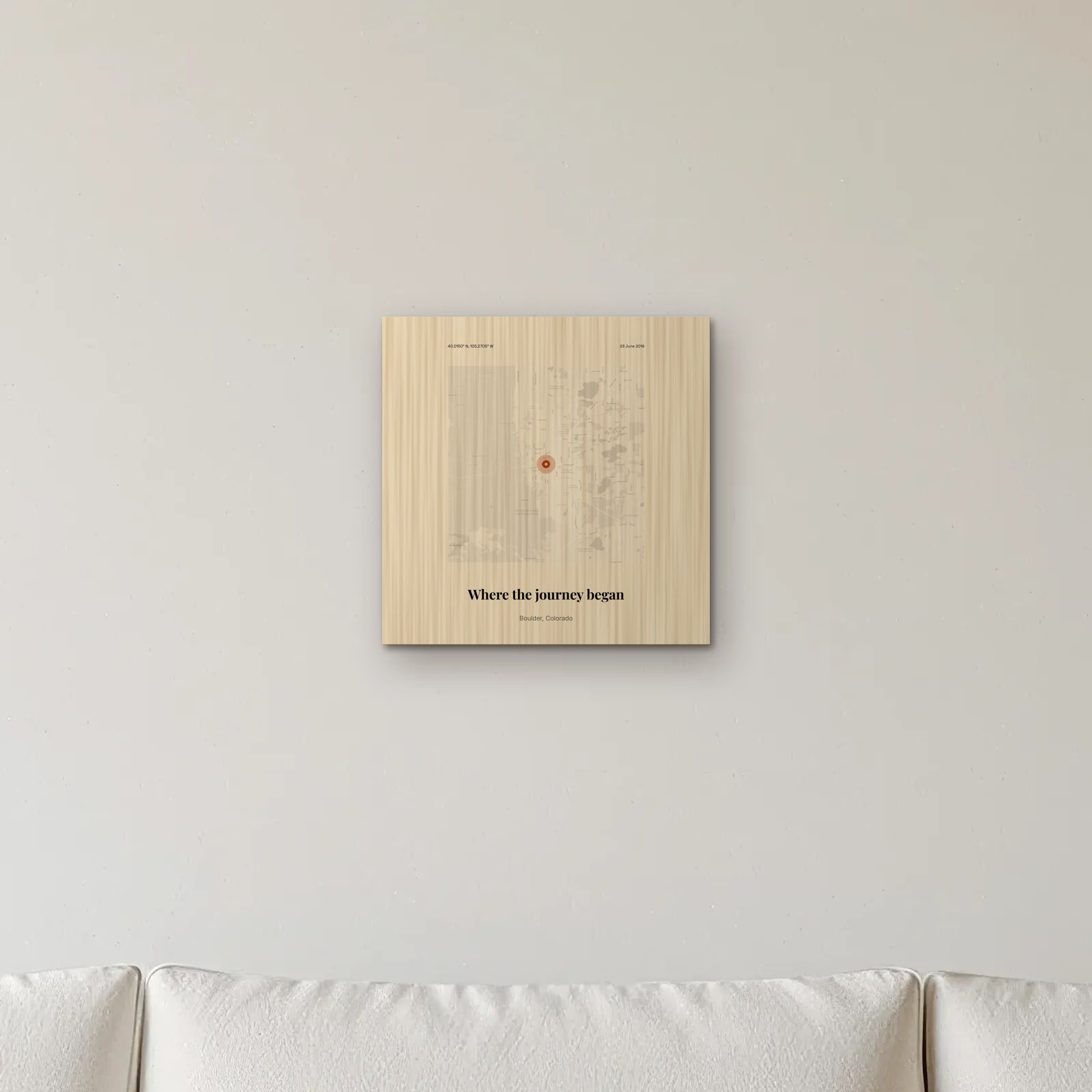 Campus Map Graduation on wood