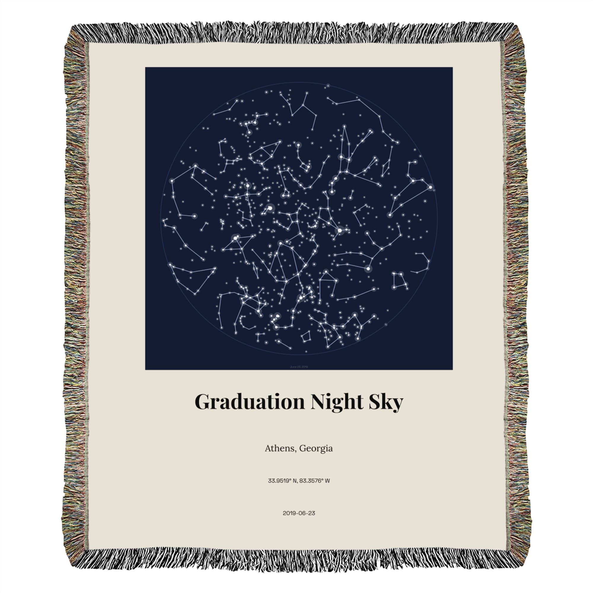 Graduation Night Sky on throw