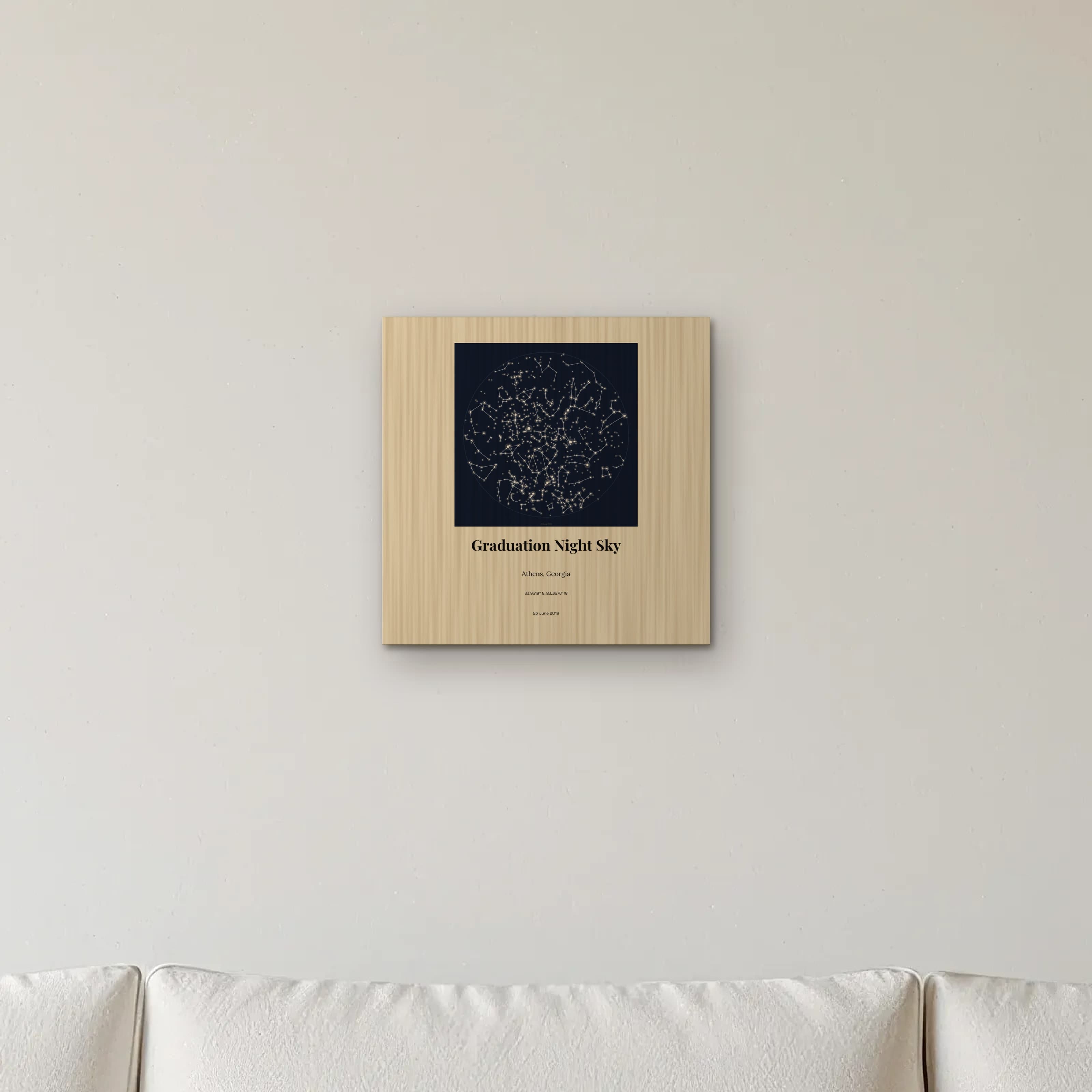 Graduation Night Sky on wood