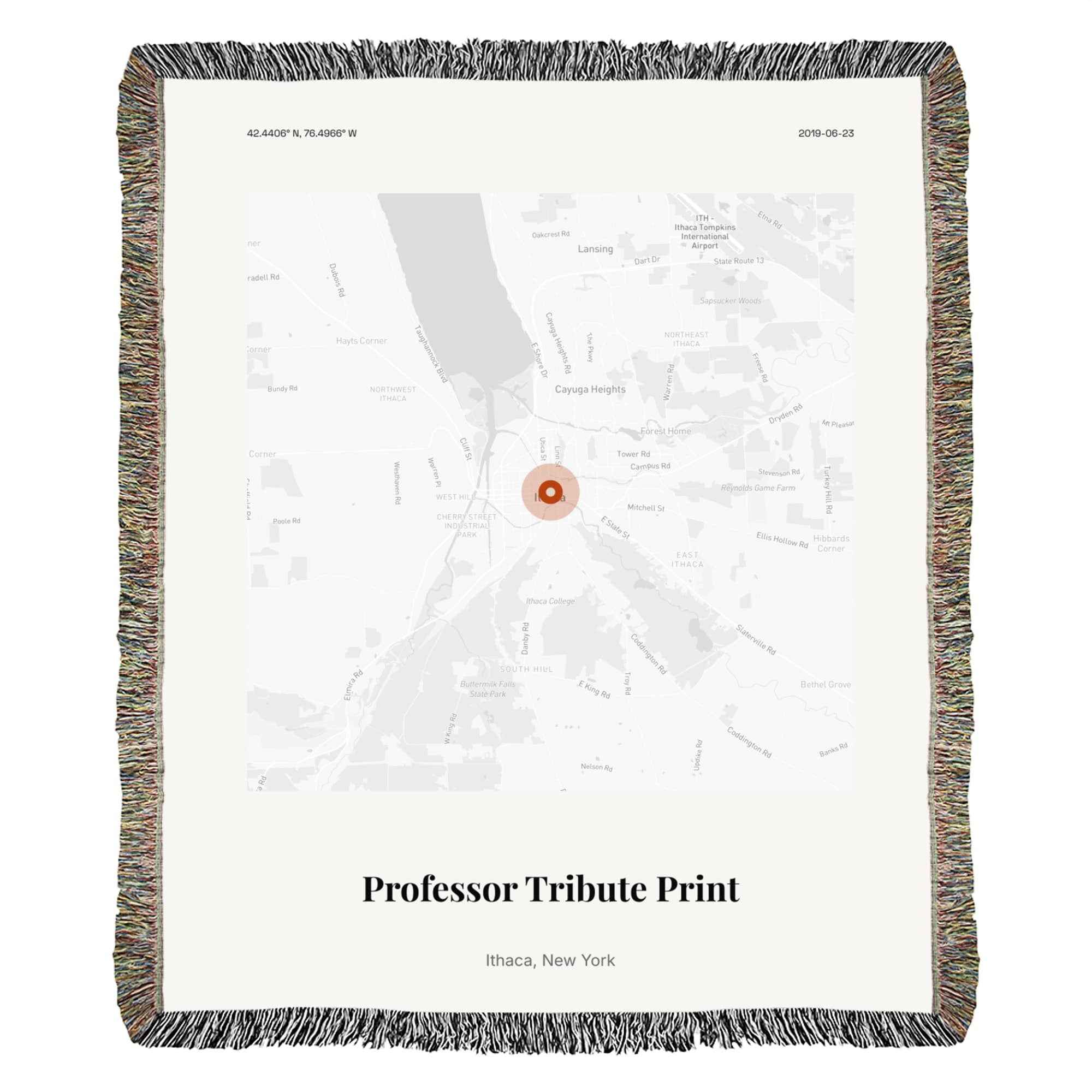 Professor Tribute Print on throw