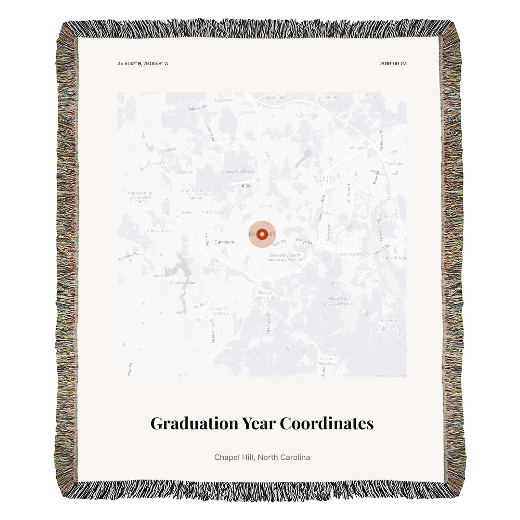 Graduation Year Coordinates on throw