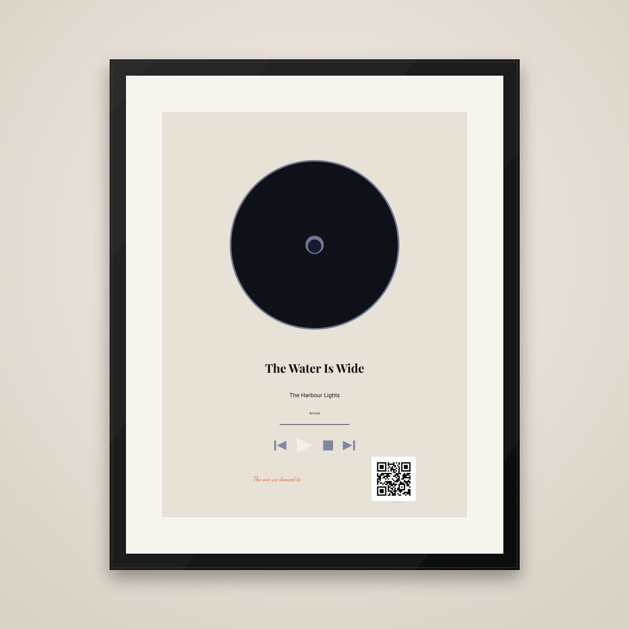 Our Song Art on framed print
