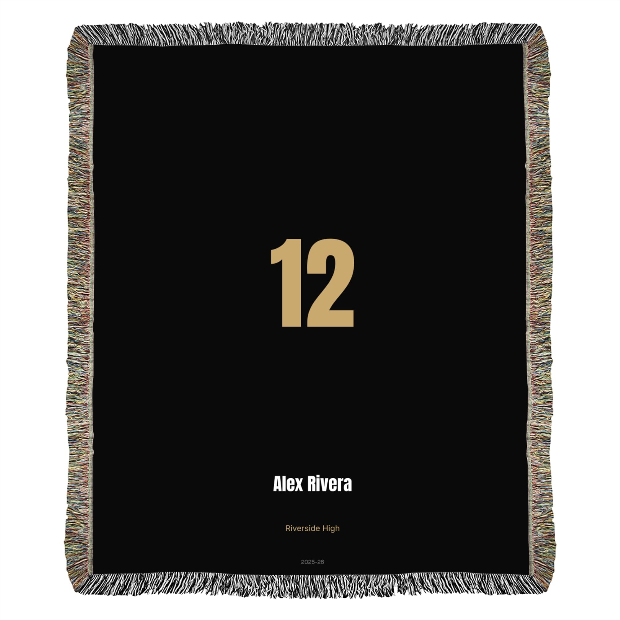 Senior Night Keepsake on throw