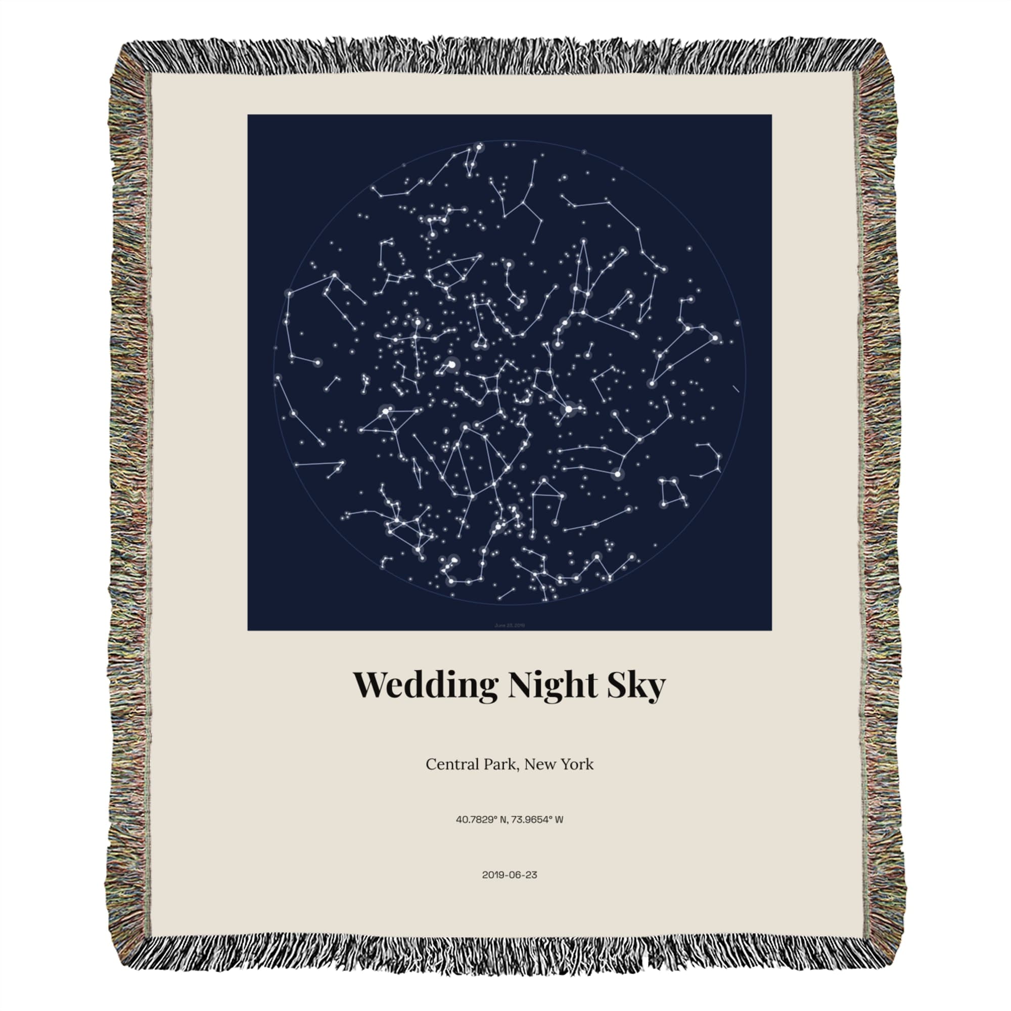 Wedding Night Sky on throw