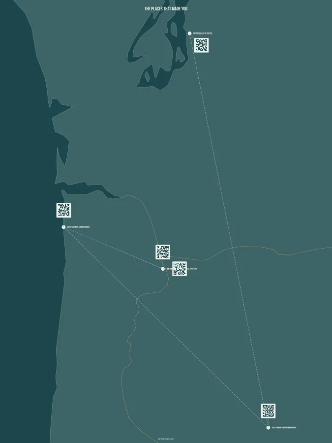 The Places That Made You, a sample print
